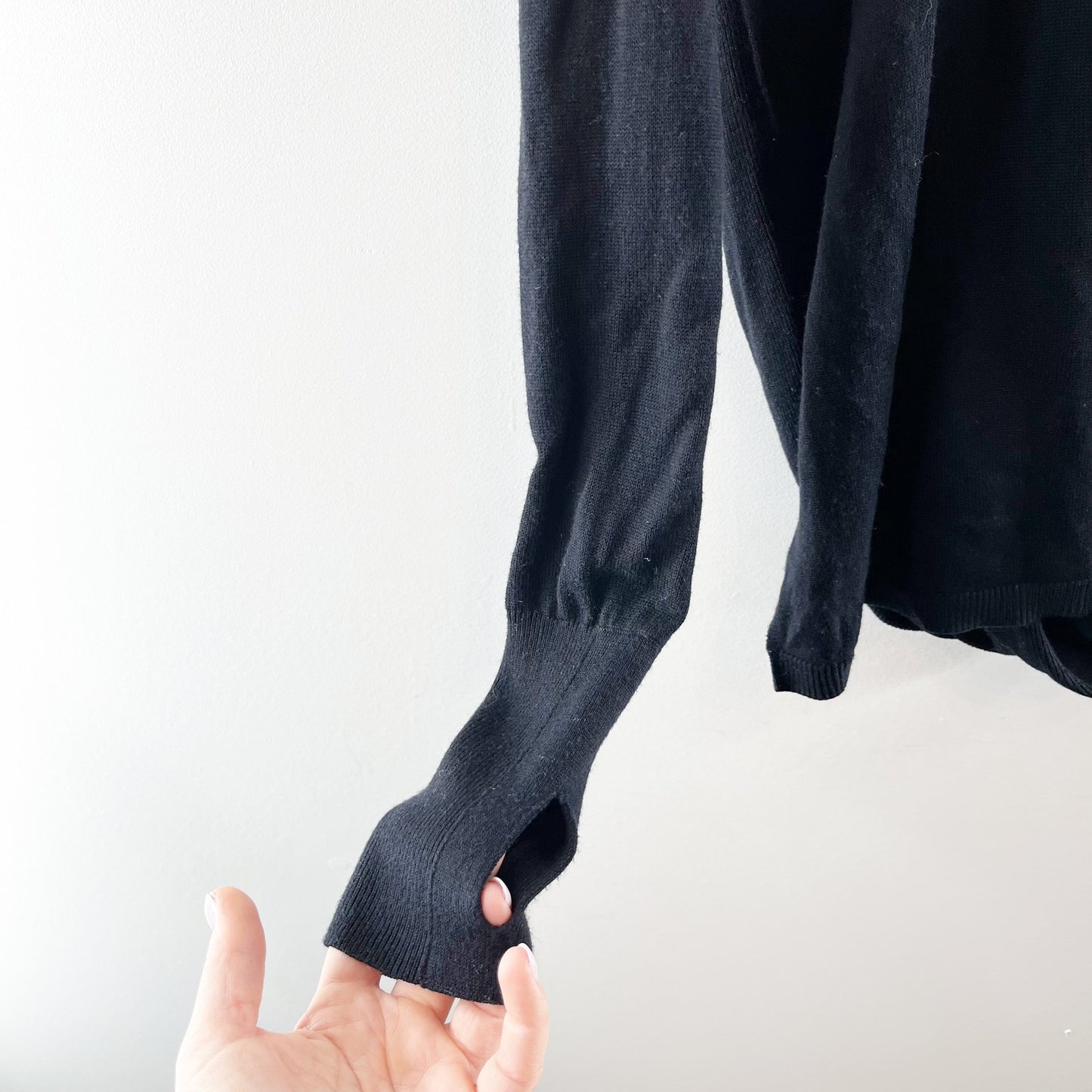 Lululemon Bring It Backbend Open Back Long Sleeve Pullover Sweater Black 8