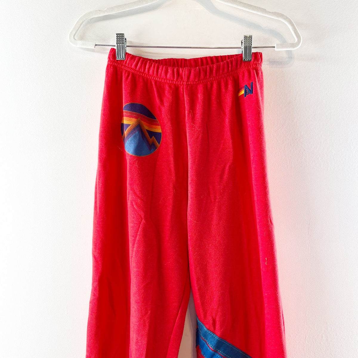 Aviator Nation All Season Circle Chevron Jogger Sweatpants Red XS
