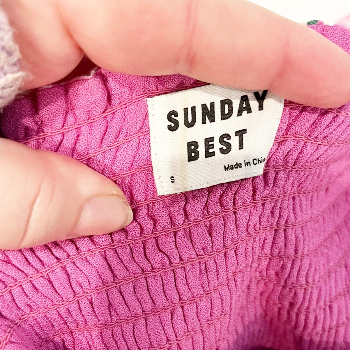 Sunday Best Sinatra Smocked Puff-Sleeve Crop Blouse Top Jam Packed Floral Small