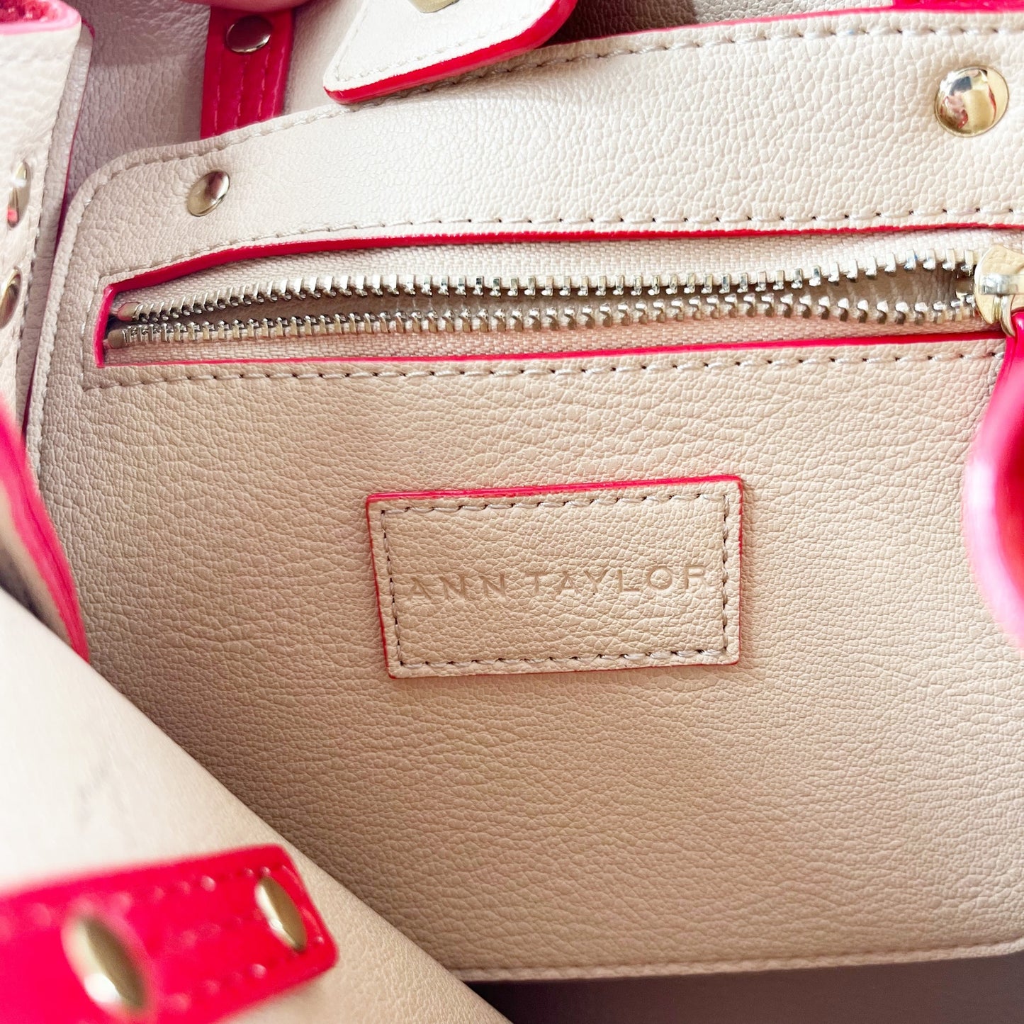 Ann Taylor Aurora Red Tote Crossbody Bag Purse