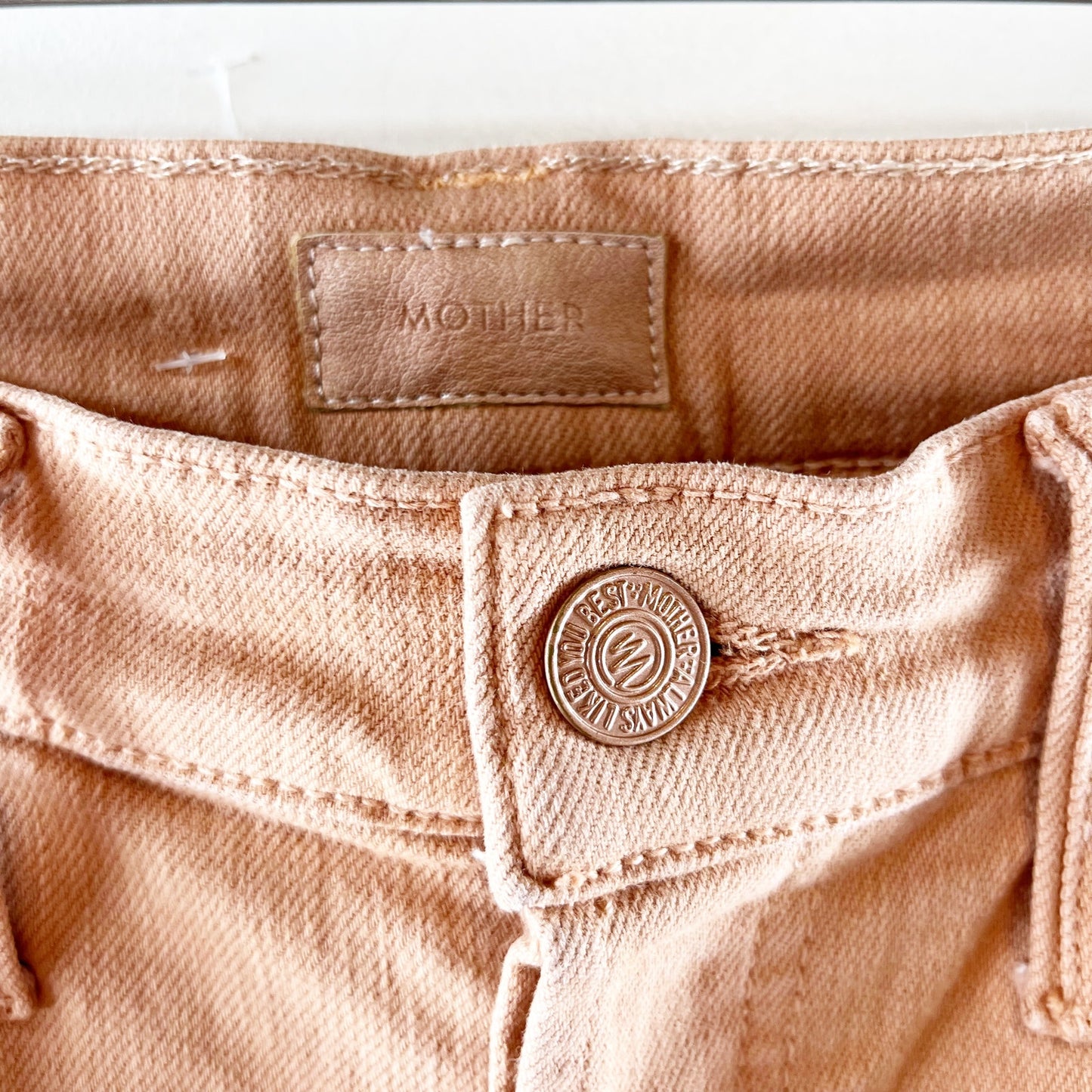 Mother The Tripper High Rise Ankle Straight Fray Hem Jeans Play Date Toasted Nut