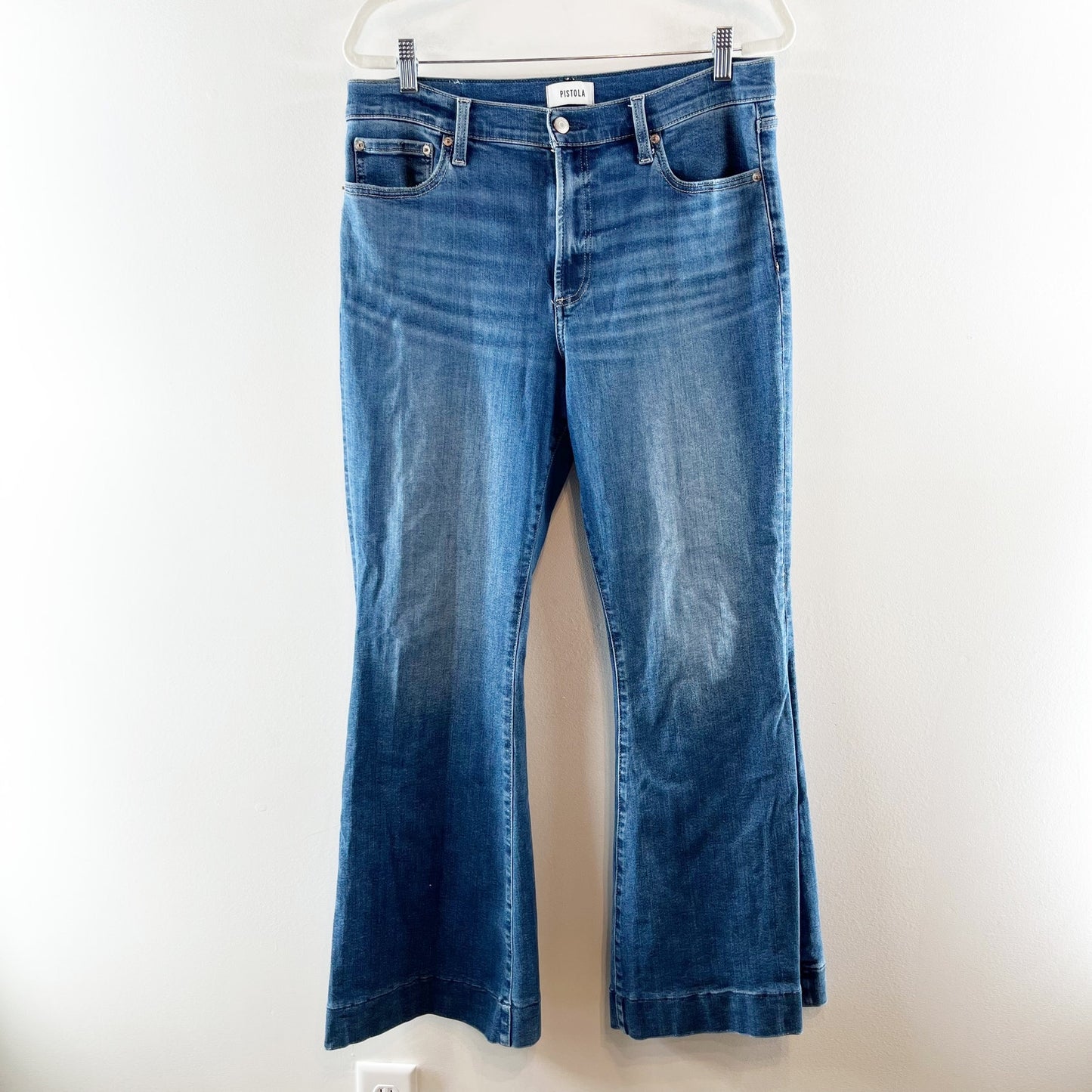 Pistola Mid Rise Kinsley Flare Leg Jeans Blue Avenue 32 / 14