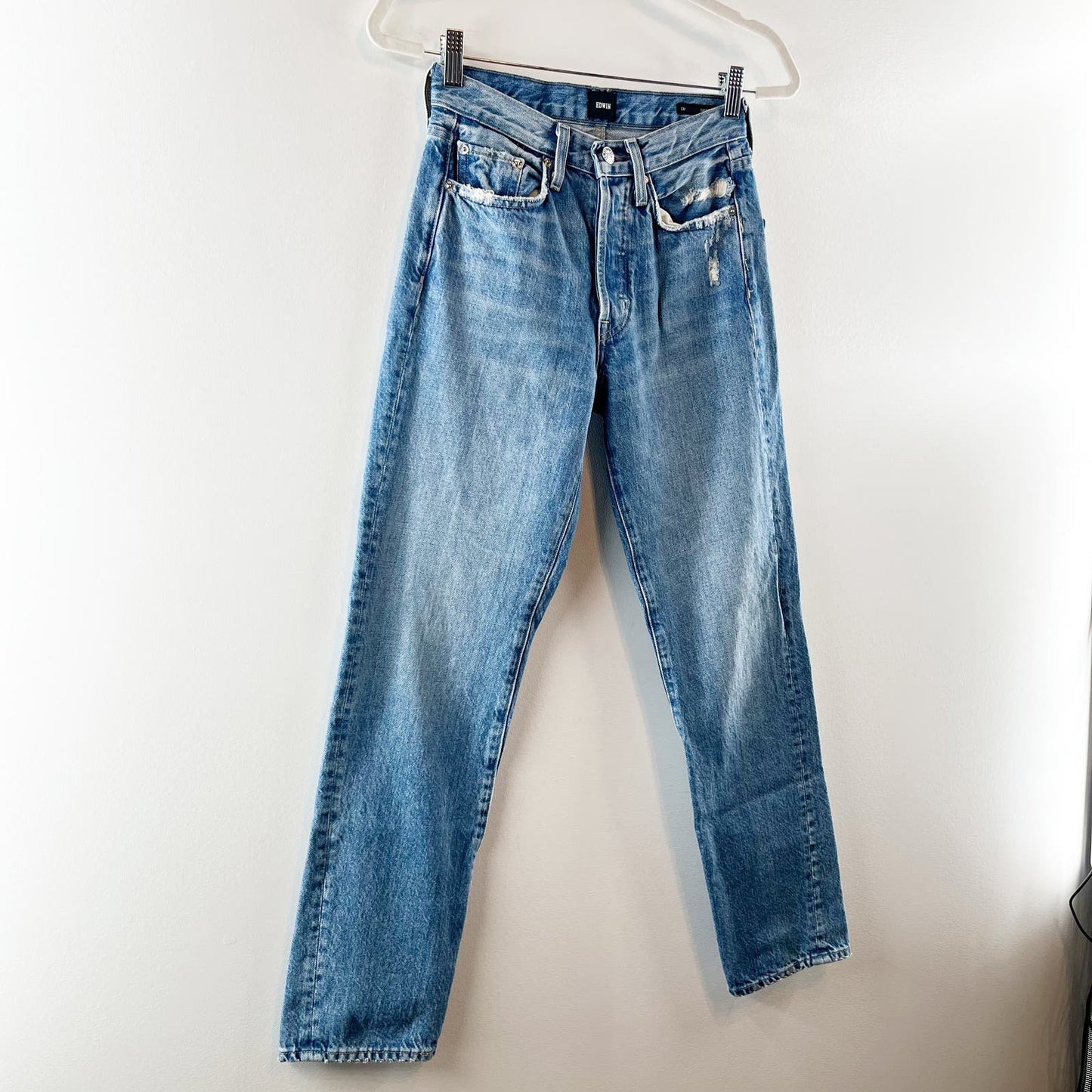 Edwin Cai Straight Leg Button Fly Jeans Blue 24 / 00