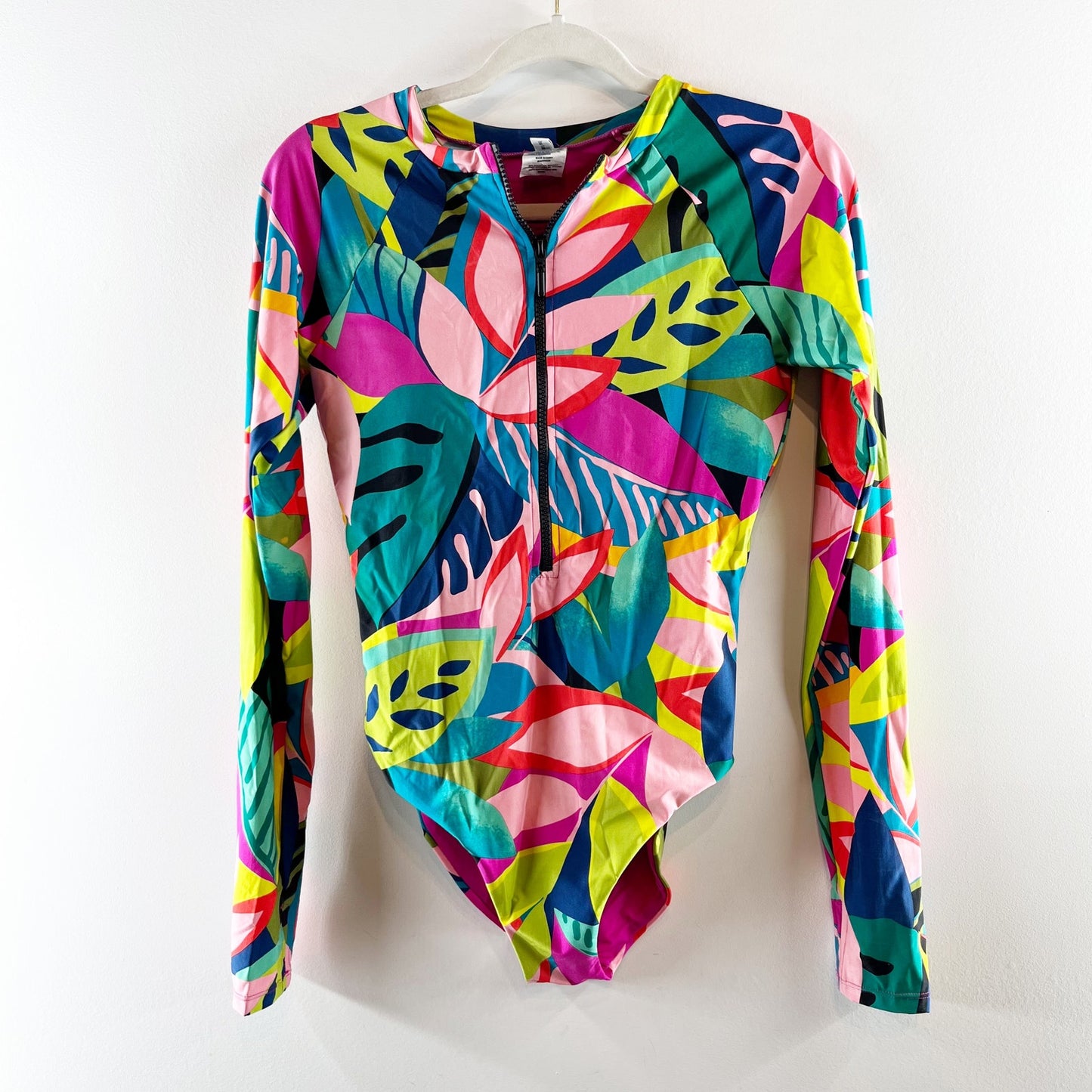 Trina Turk Rainforest Open Back Paddlesuit Long Sleeve One-Piece Swimsuit