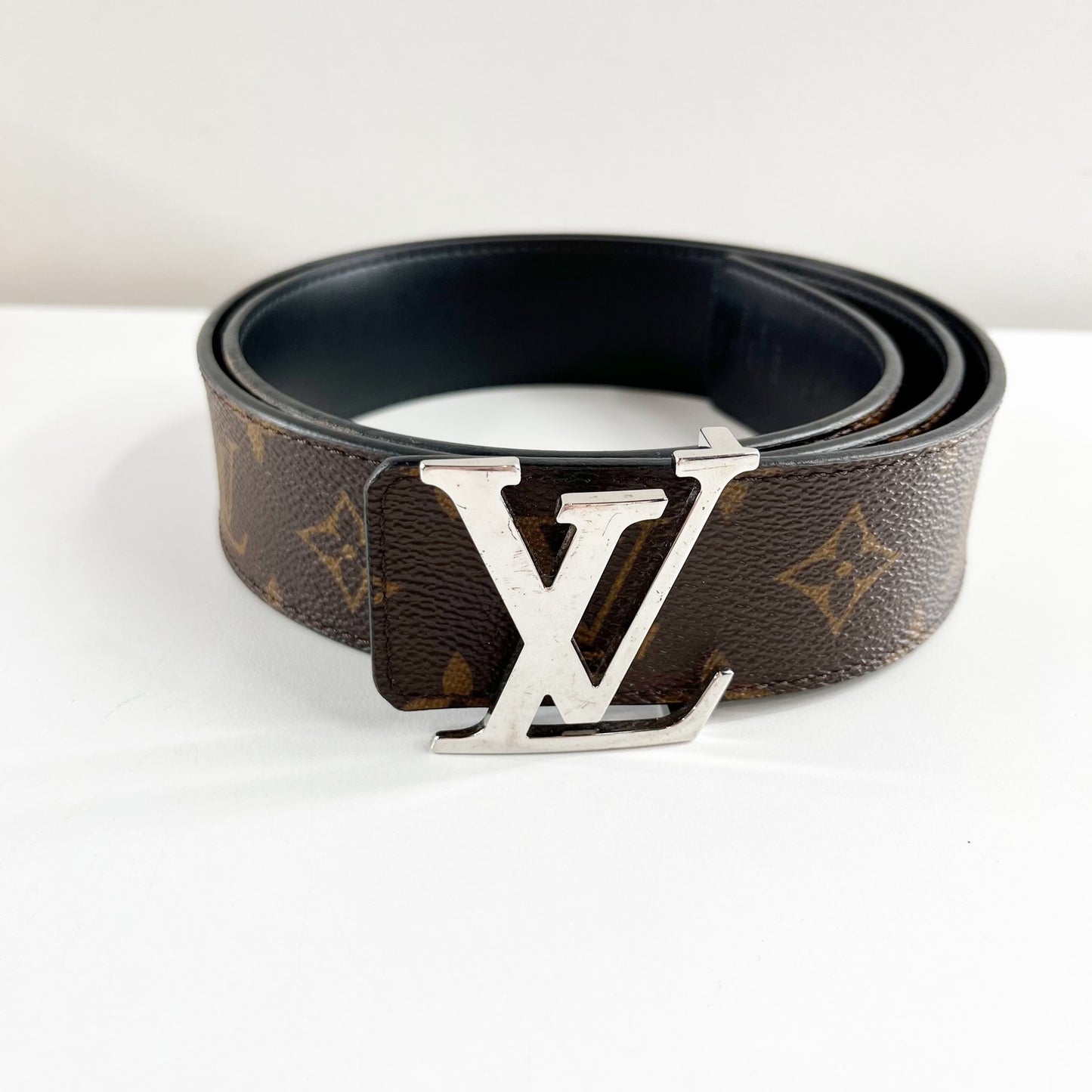 Louis Vuitton LV Initiales Monogram 40mm Reversible Belt Brown Black 95 / 38