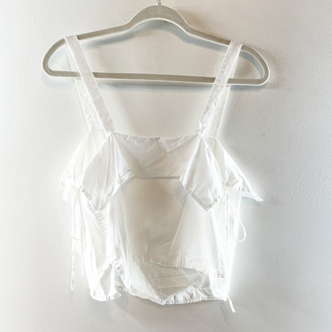 Club Monaco Square Neck Cotton Cami Tank Top White Small