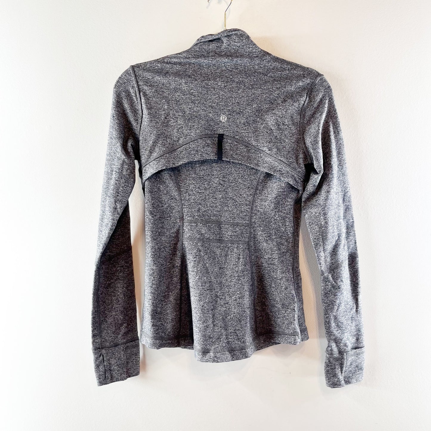 Lululemon Define Full Zip Long Sleeve Jacket Heathered Black Gray 6