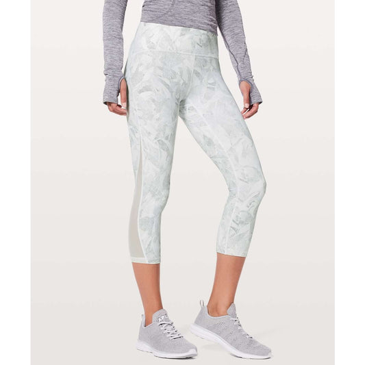 Lululemon Train Times Crop Leggings 21" Jasmine White Multi 10