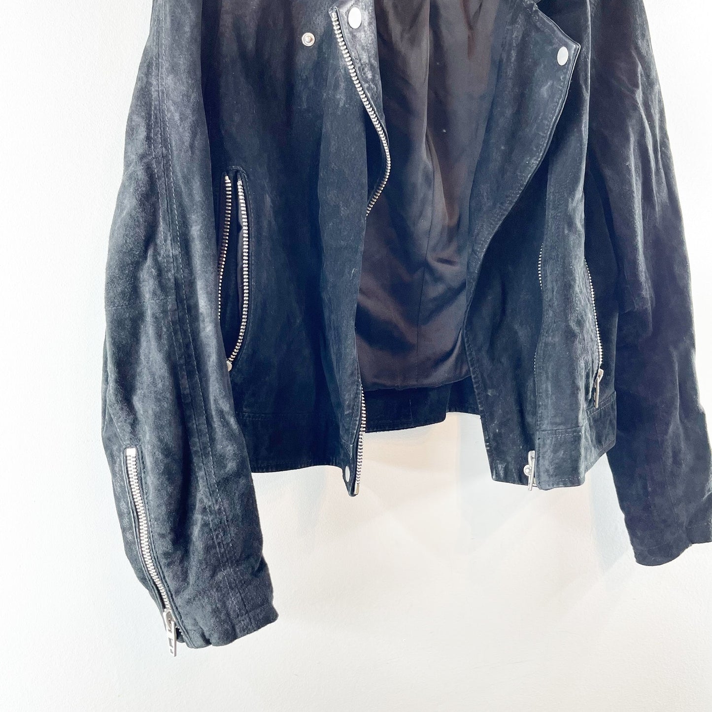 BlankNYC Suede Moto Jacket Black XL
