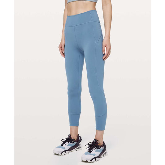 Lululemon Athletica In Movement 7/8 Tight Leggings Everlux 25" Utility Blue 8