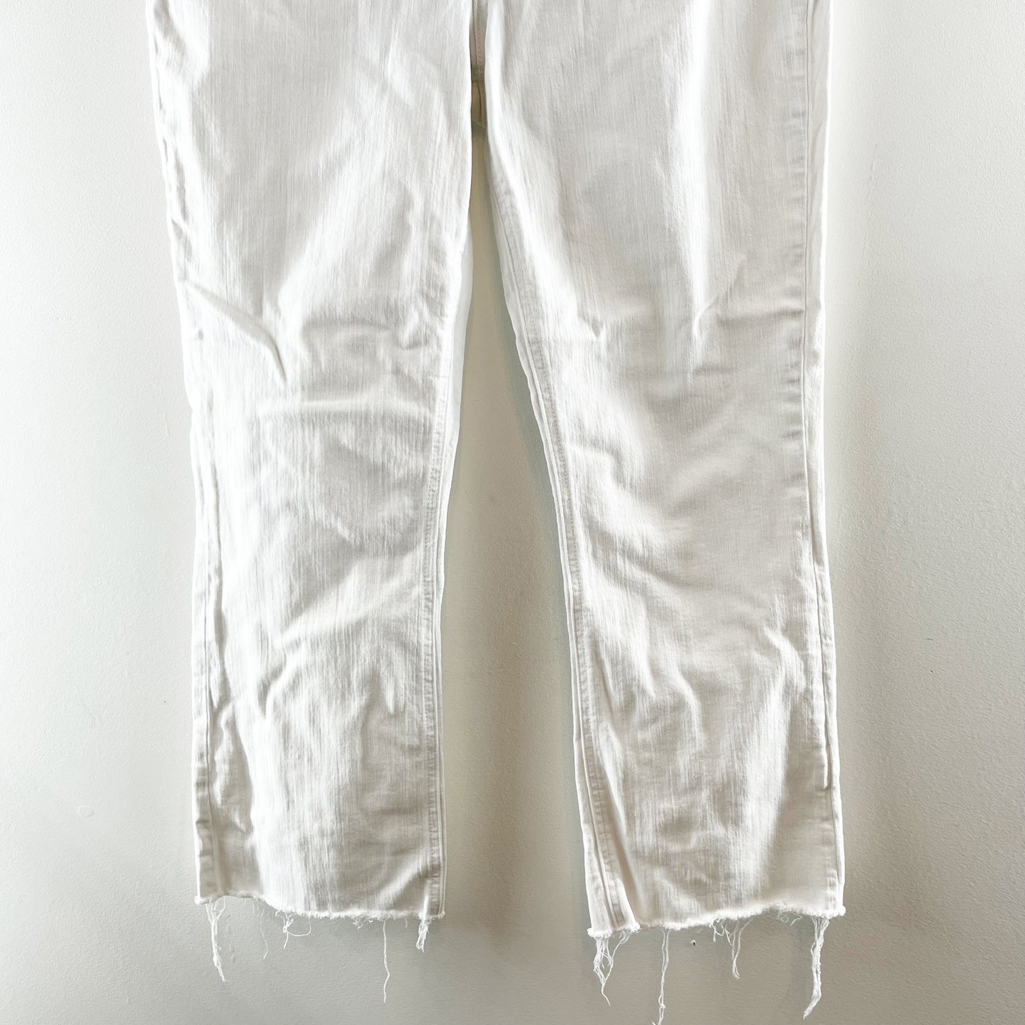 J. Crew Mid Rise Flare Crop Raw Hem Jeans White 29 / 8