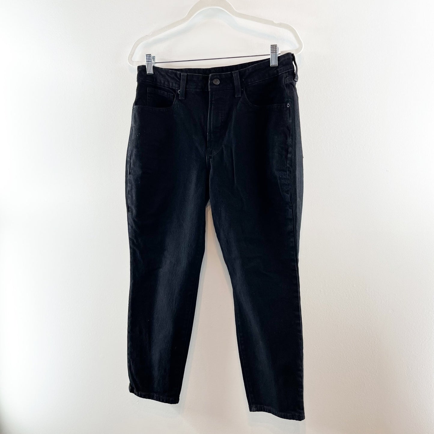 Old Navy High Rise O.G. Straight Leg Jeans Black 12 Petite