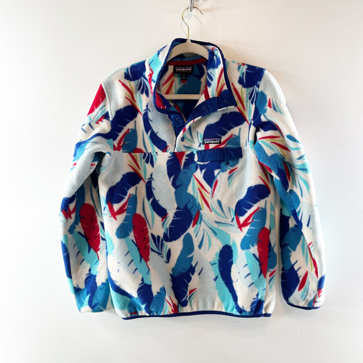 Patagonia Feather Dance Lightweight Synchilla Snap-T PulloverJacket Blue M