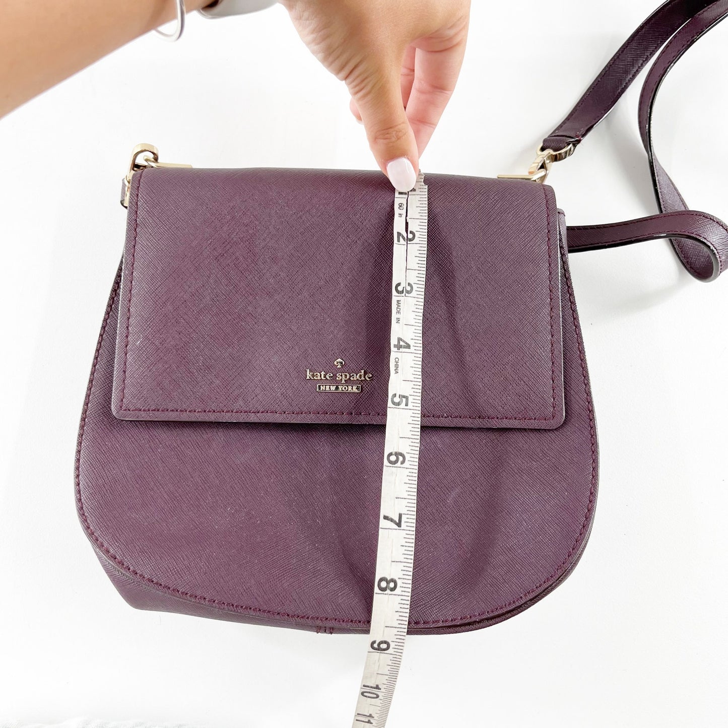Kate Spade New York Cameron Street Byrdie Saddle Crossbody Bag Purple