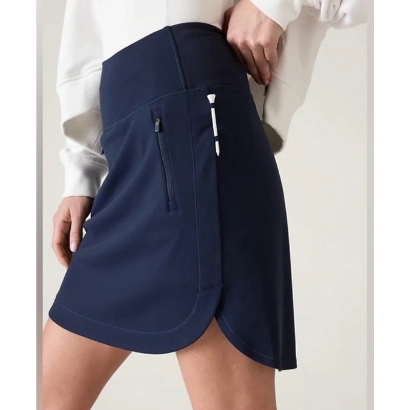 Athleta Fairway Golf Skort 18" Navy Blue XL