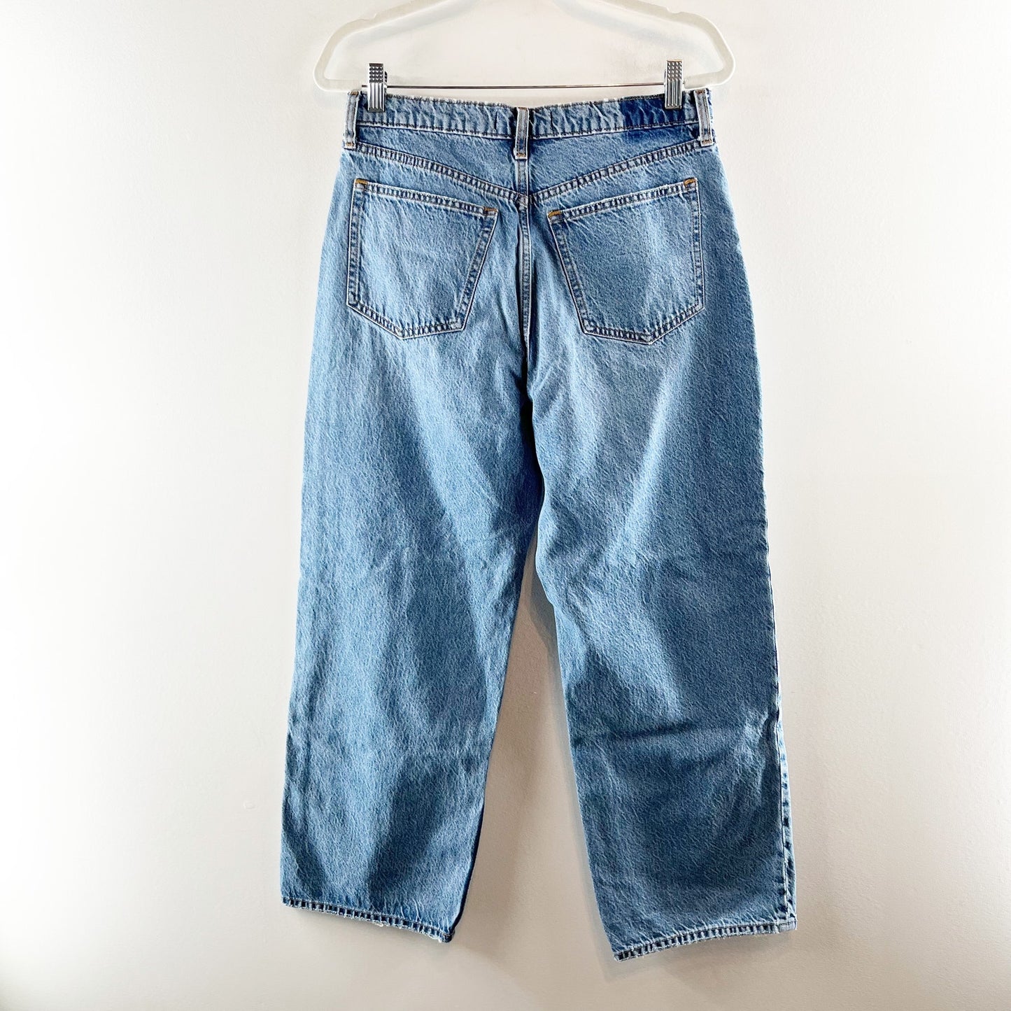 Abercrombie & Fitch The Loose High Rise Straight Leg Jeans Blue 10 Petite