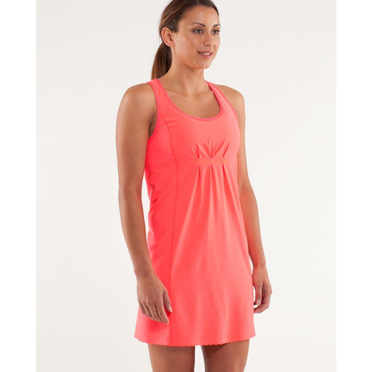 Lululemon Run In The Sun Mini Tank Dress Flash Coral Pink Small