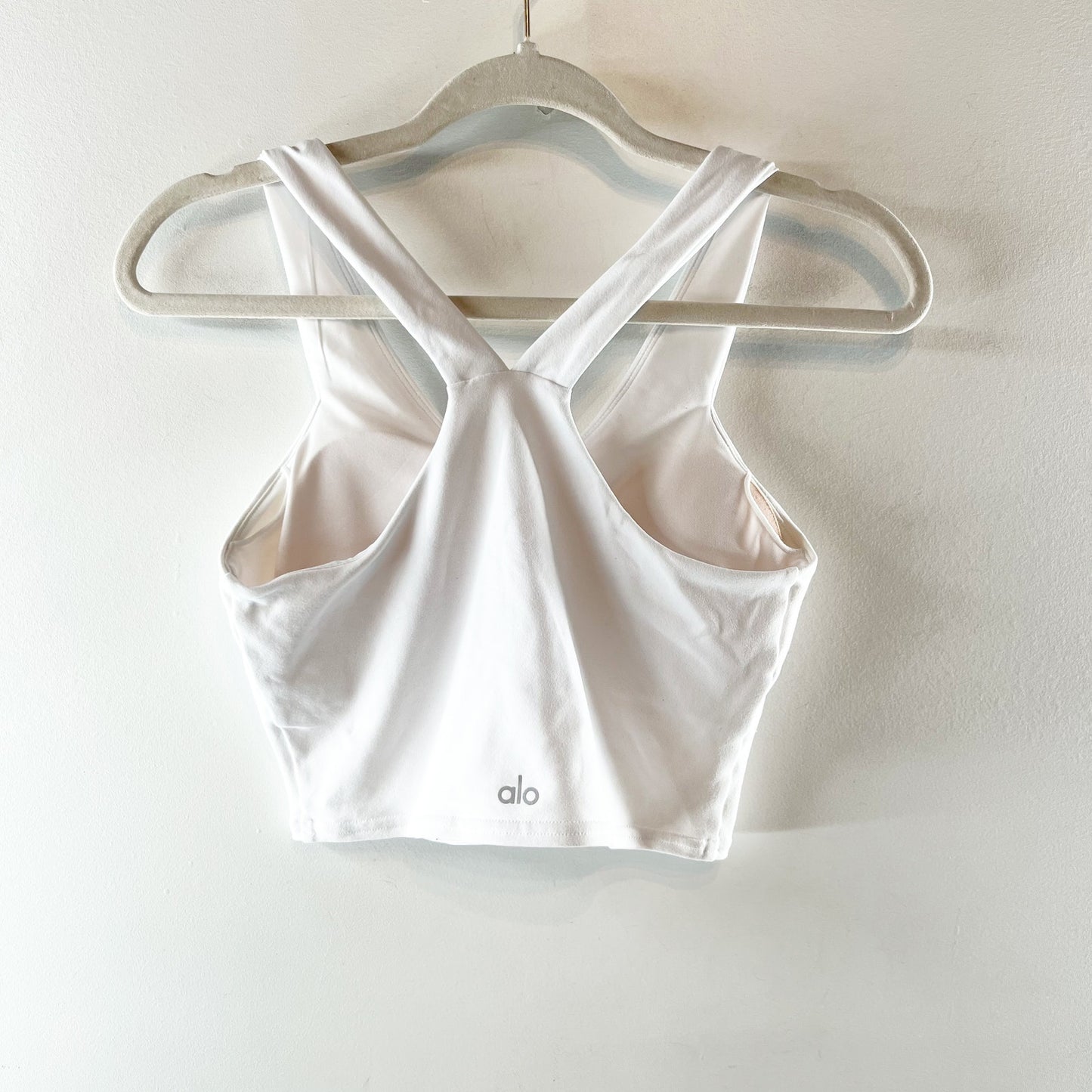 Alo Airbrush Real Bra Tank Top White Small
