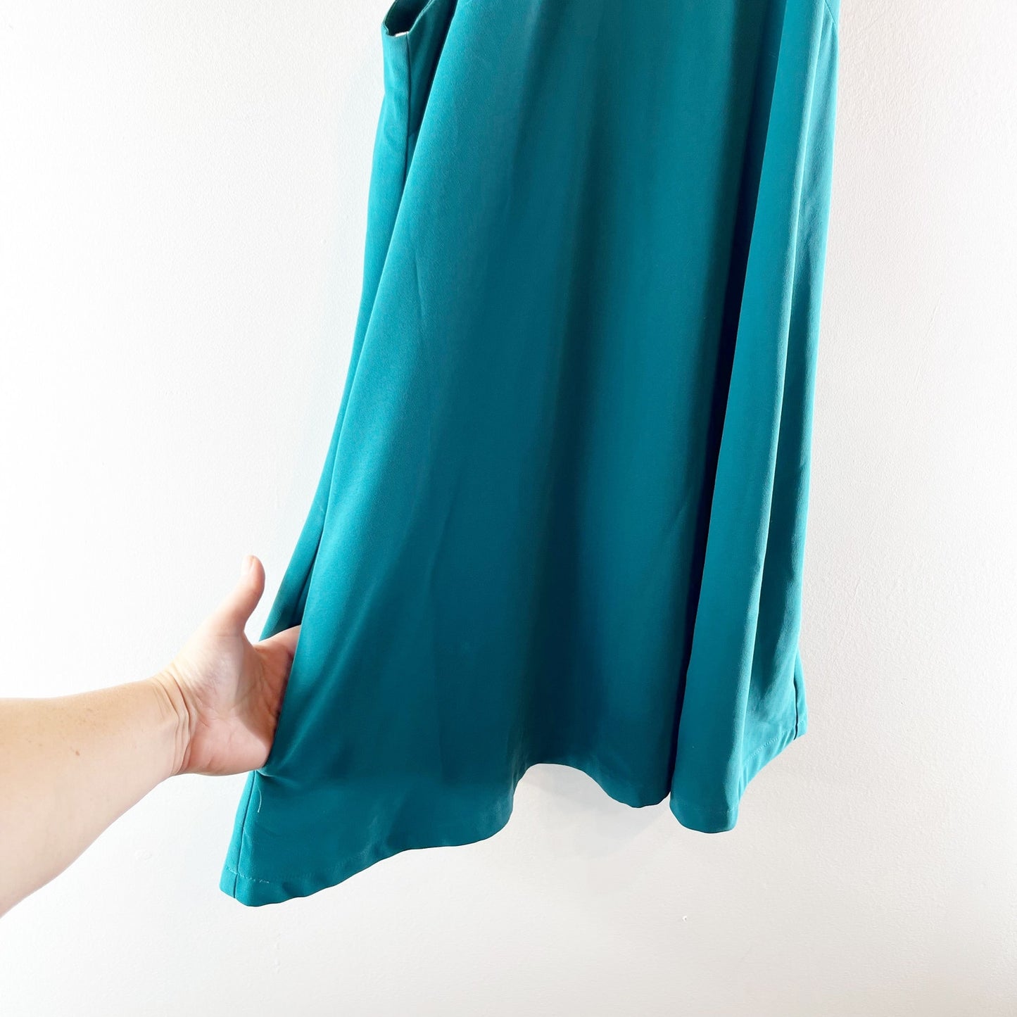Lovers + Friends Lily Halter Sleeveless Mini Swing Dress Teal Green Medium