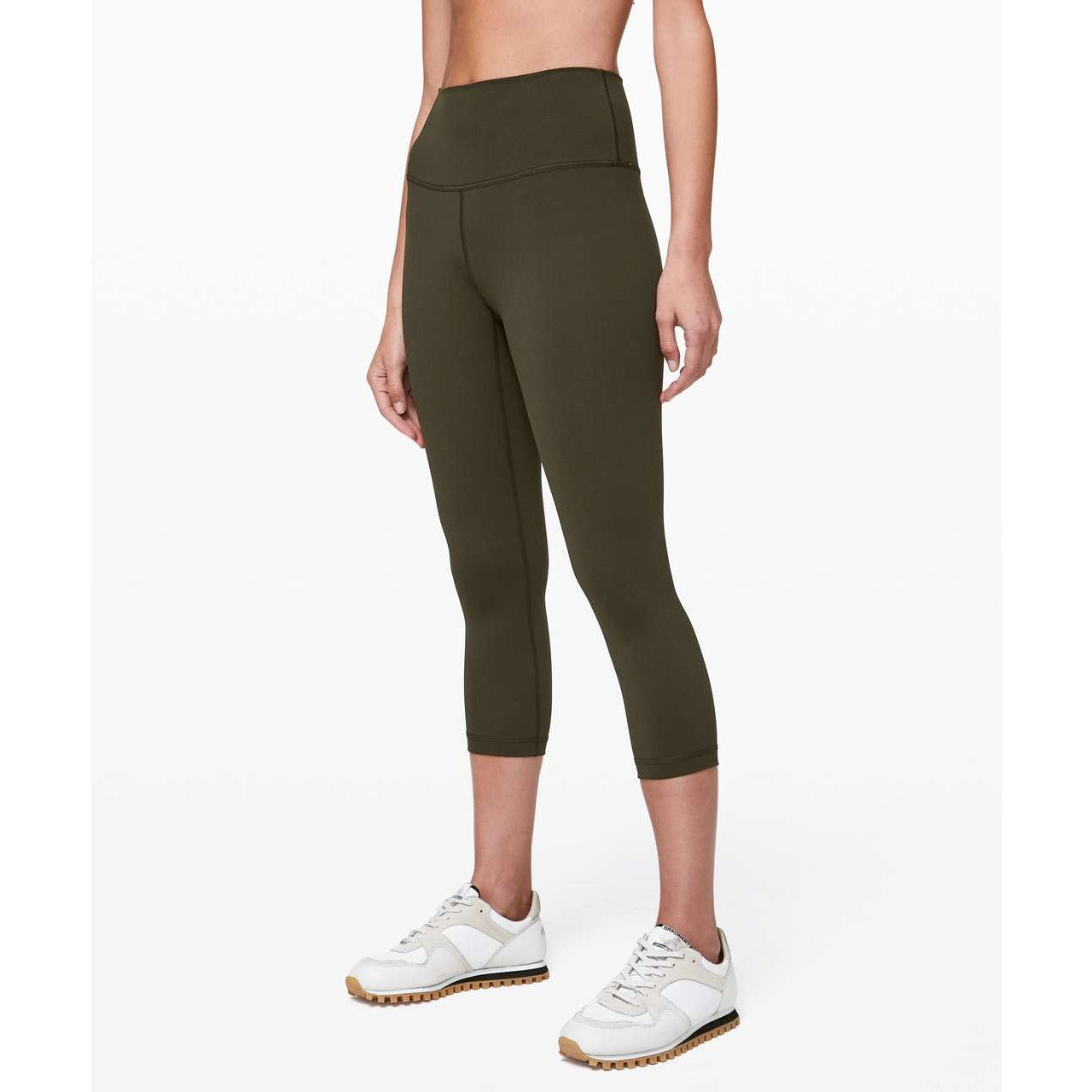 Lululemon Wunder Under Crop High-Rise Leggings Full-On Luxtreme 21" Dark Olive