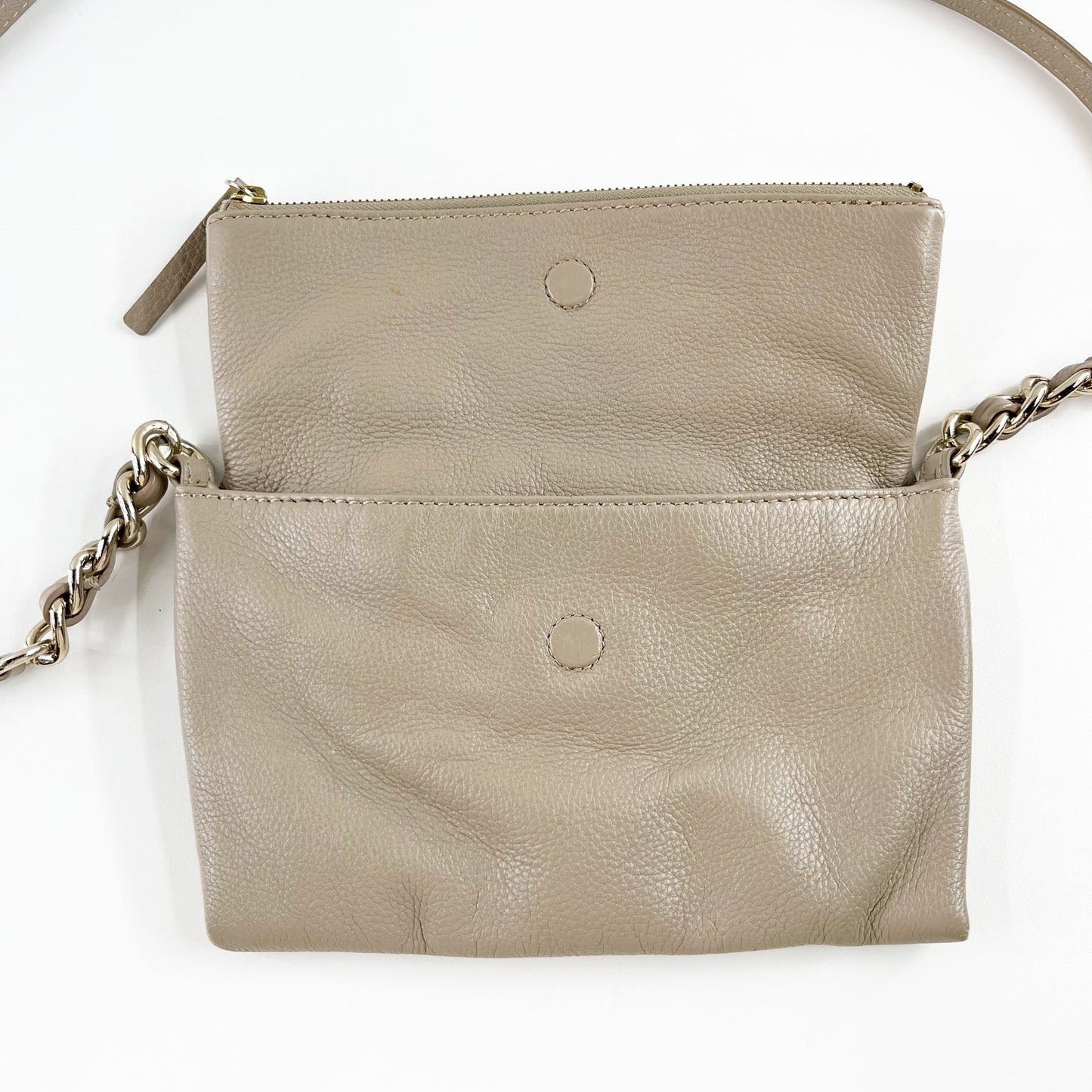 Kate Spade Cobble Hill Crossbody Leather Purse Bag Beige Tan