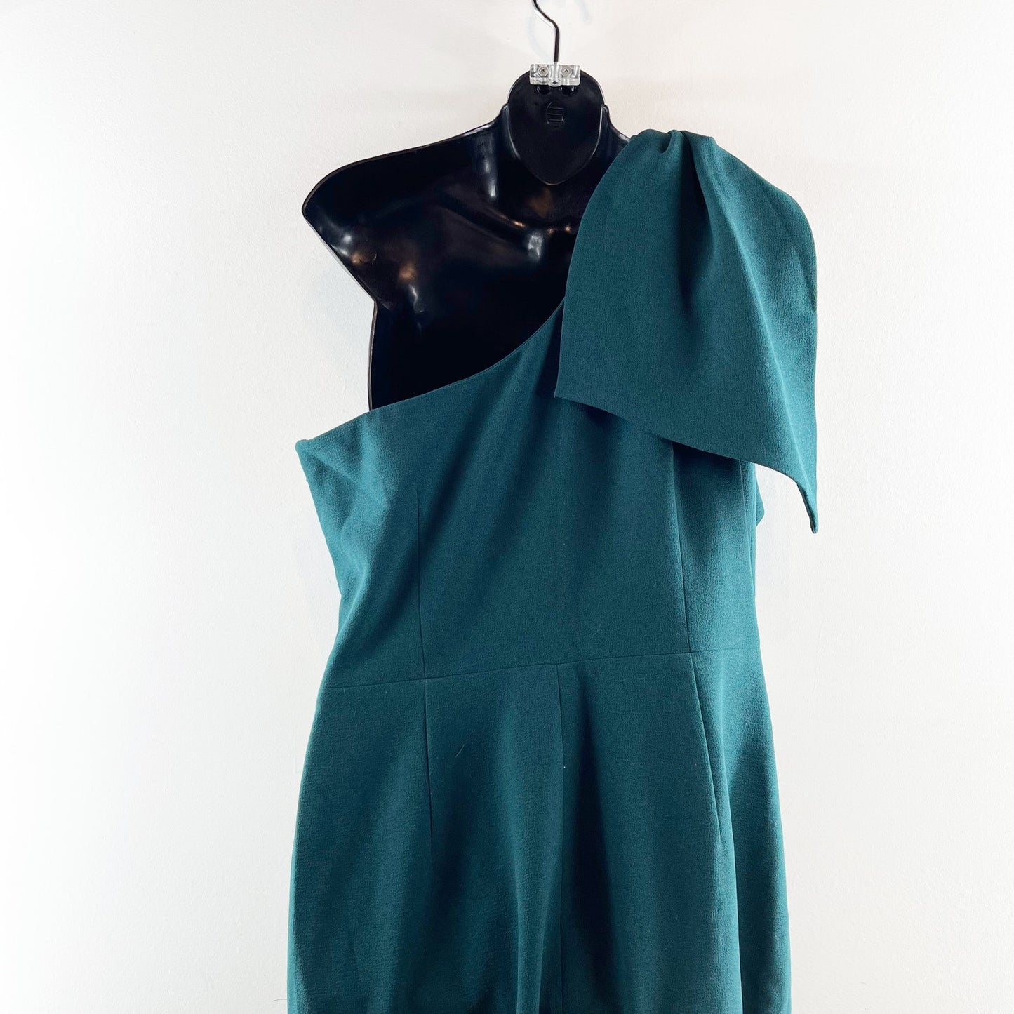 Dress The Population Tiffany One Shoulder Bow Midi Dress Green XL
