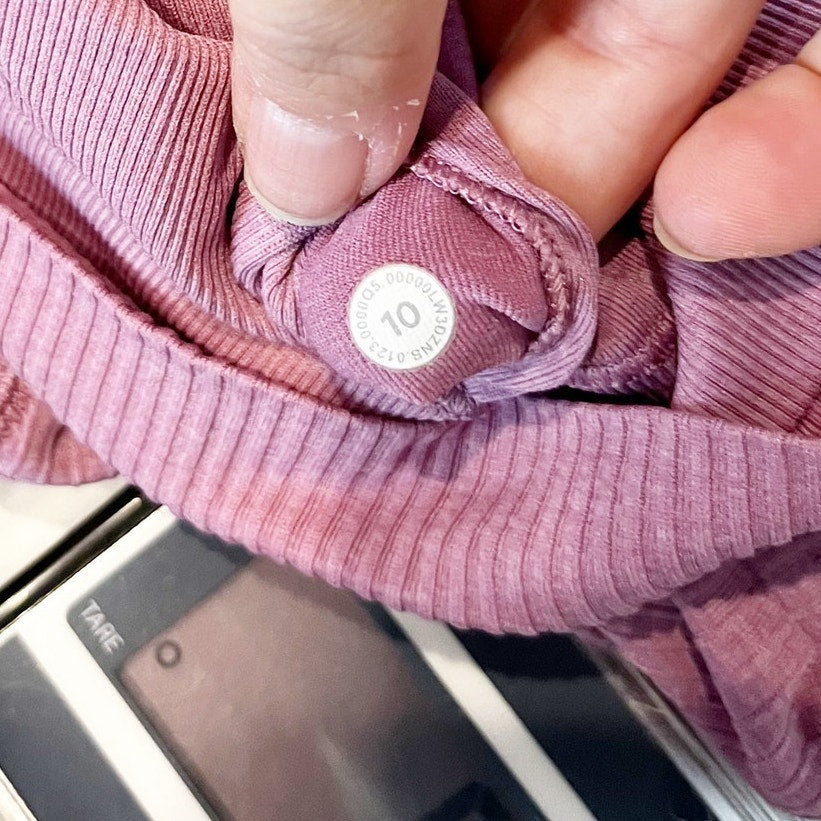 Lululemon Ebb to Street Long Sleeve Cropped Shirt Velvet Dust Purple Pink 10