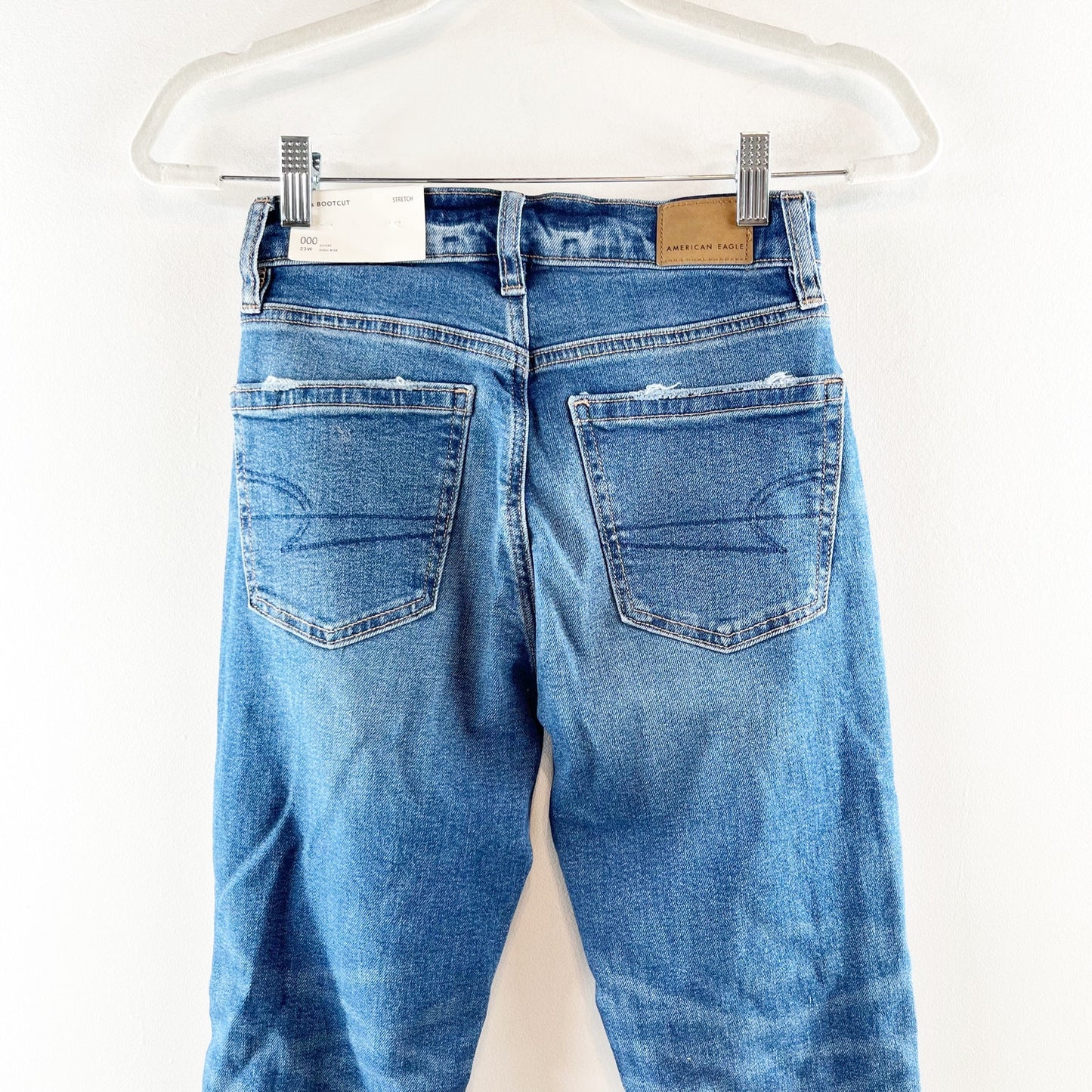 American Eagle Outfitters High Rise Stretch 90s Bootcut Jeans Blue 000 Short