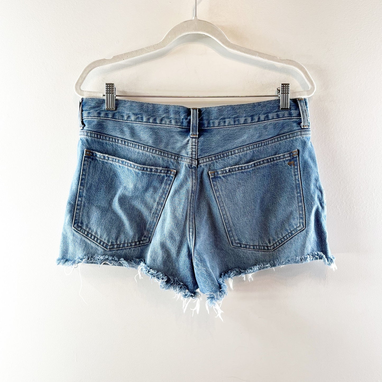 Madewell Relaxed Denim Jean Shorts Kelton Wash Raw Hem Edition Blue 29