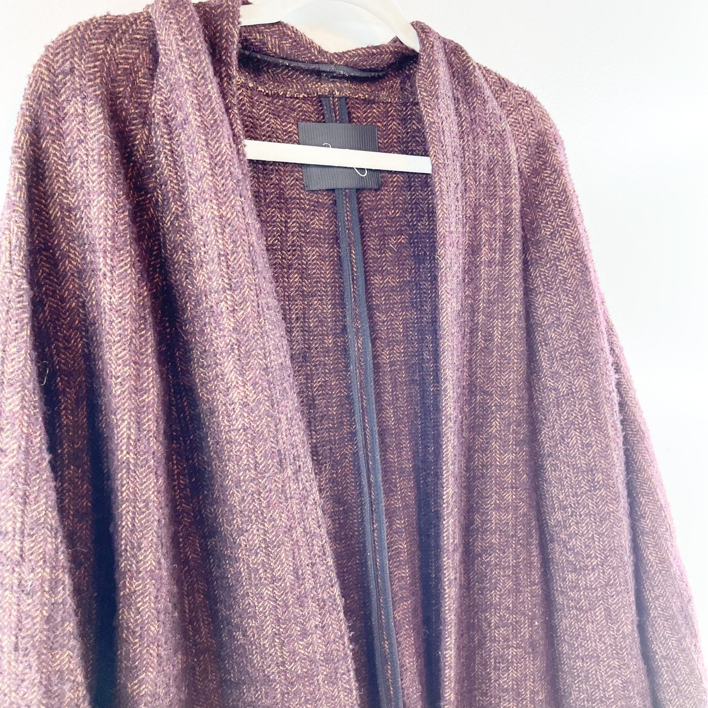 Ottod'Ame Anthropologie Open Duster Knit Cardigan Sweater Brown 4