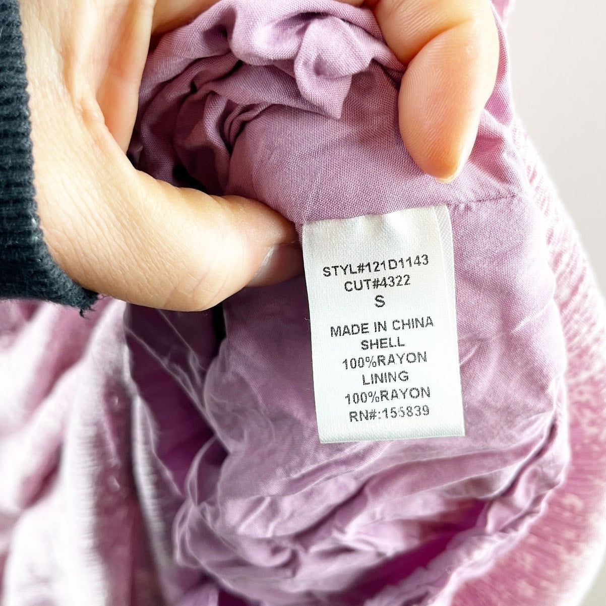 OLIA Smocked Tie Strap Printed Maxi Dress Sundress Lavender Purple Small