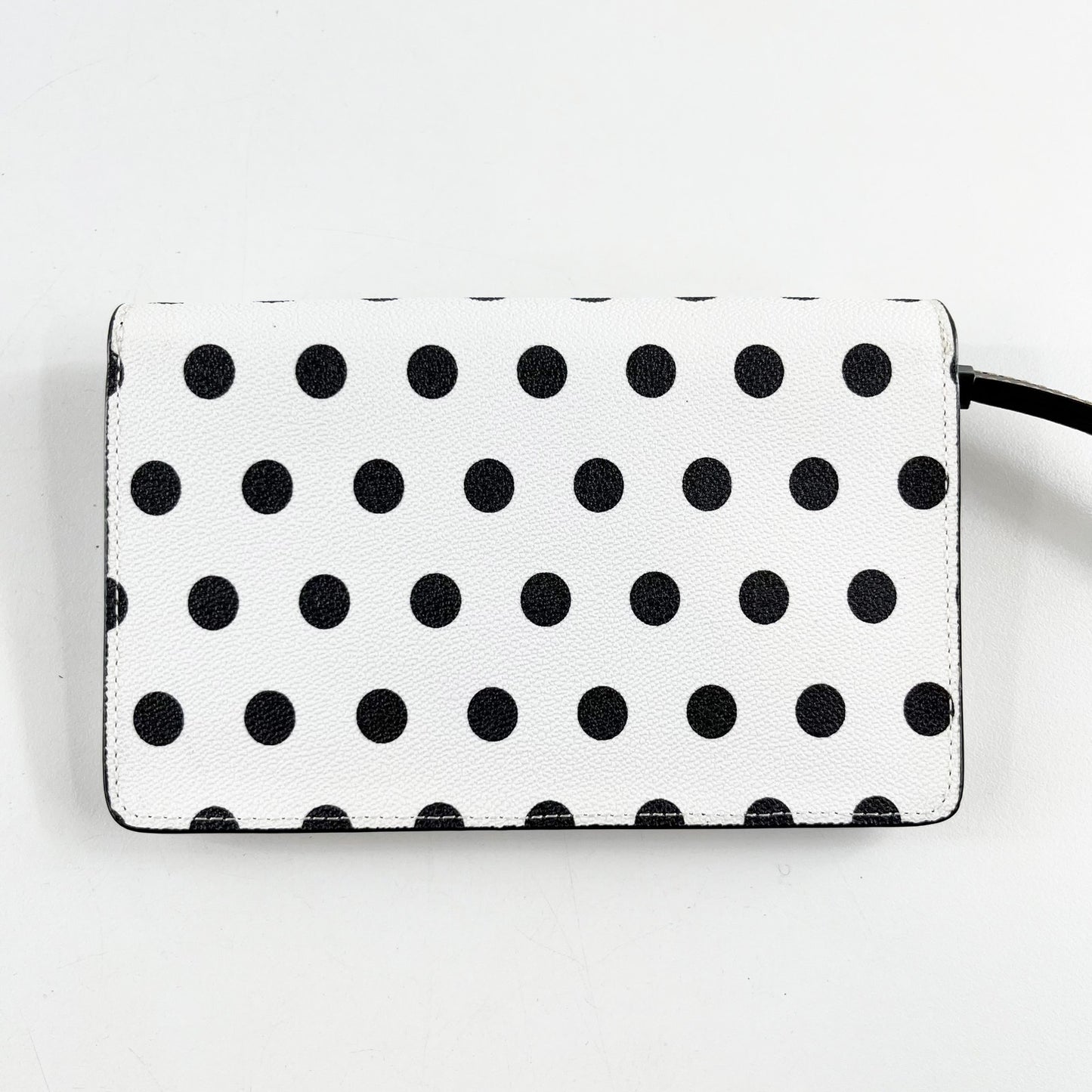Dooney & Bourke Polka Dot Wristlet Wallet Black White