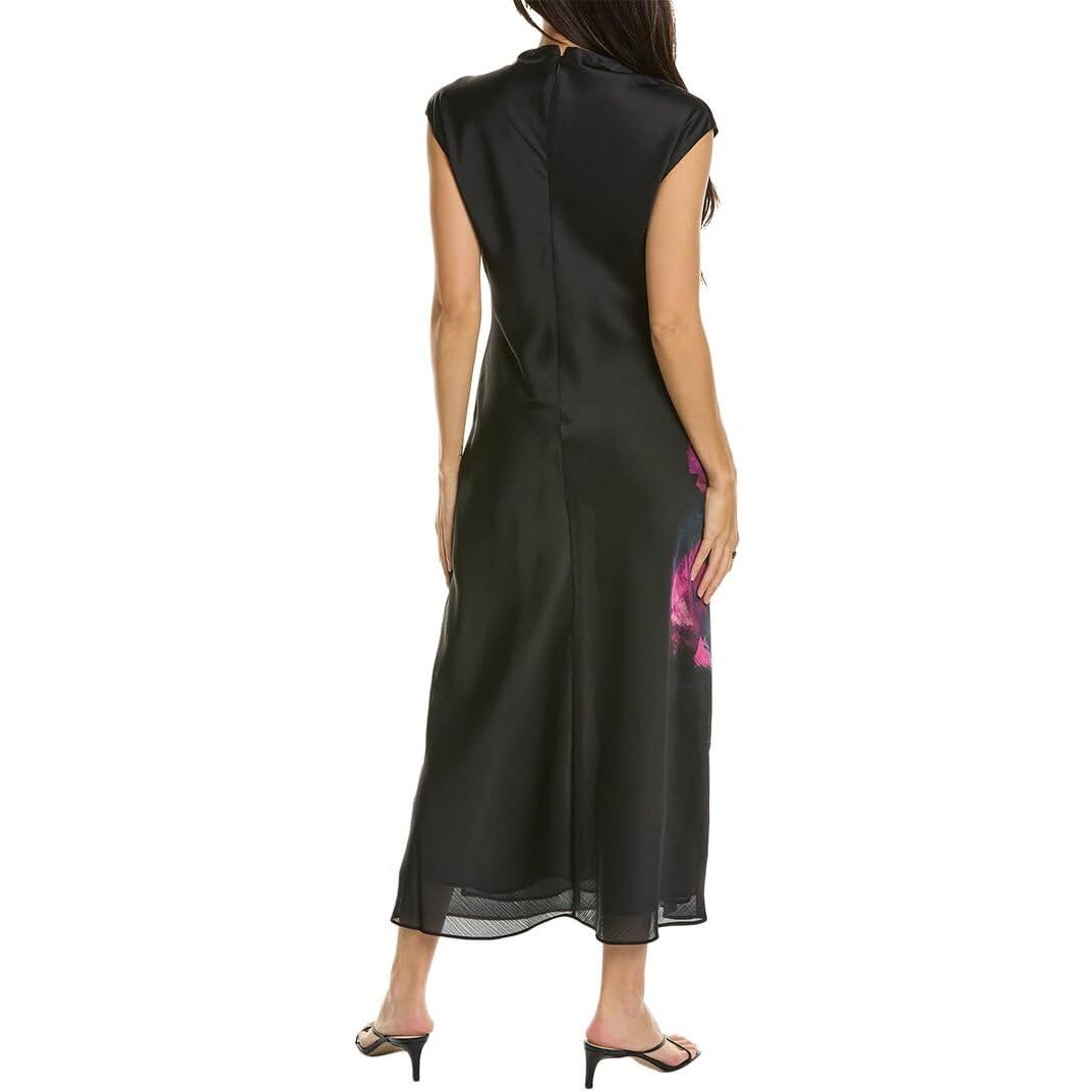 Ted Baker London Averiee Floral Cap Sleeve Cowl Neck Slip Maxi Dress Black 2