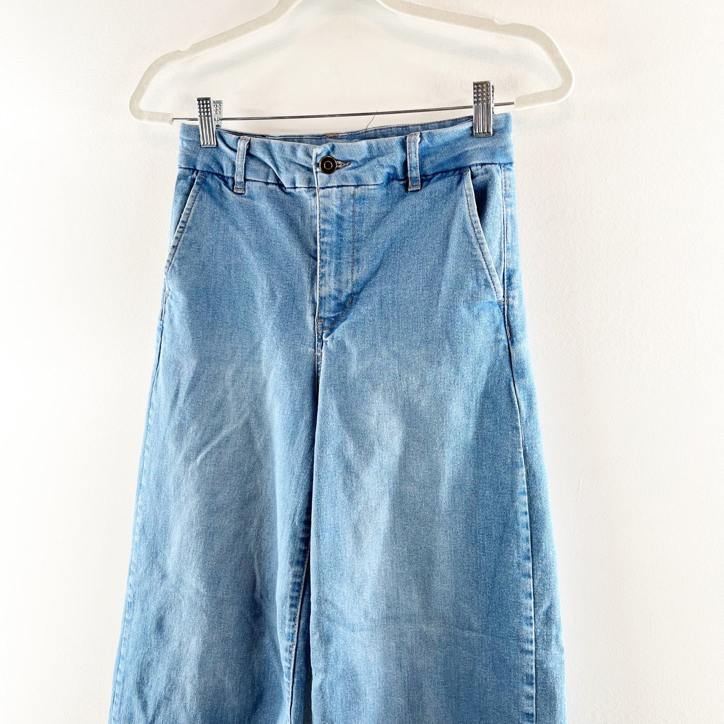 BCBGeneration High Rise Wide Leg Trouser Jeans Blue 7 / 28