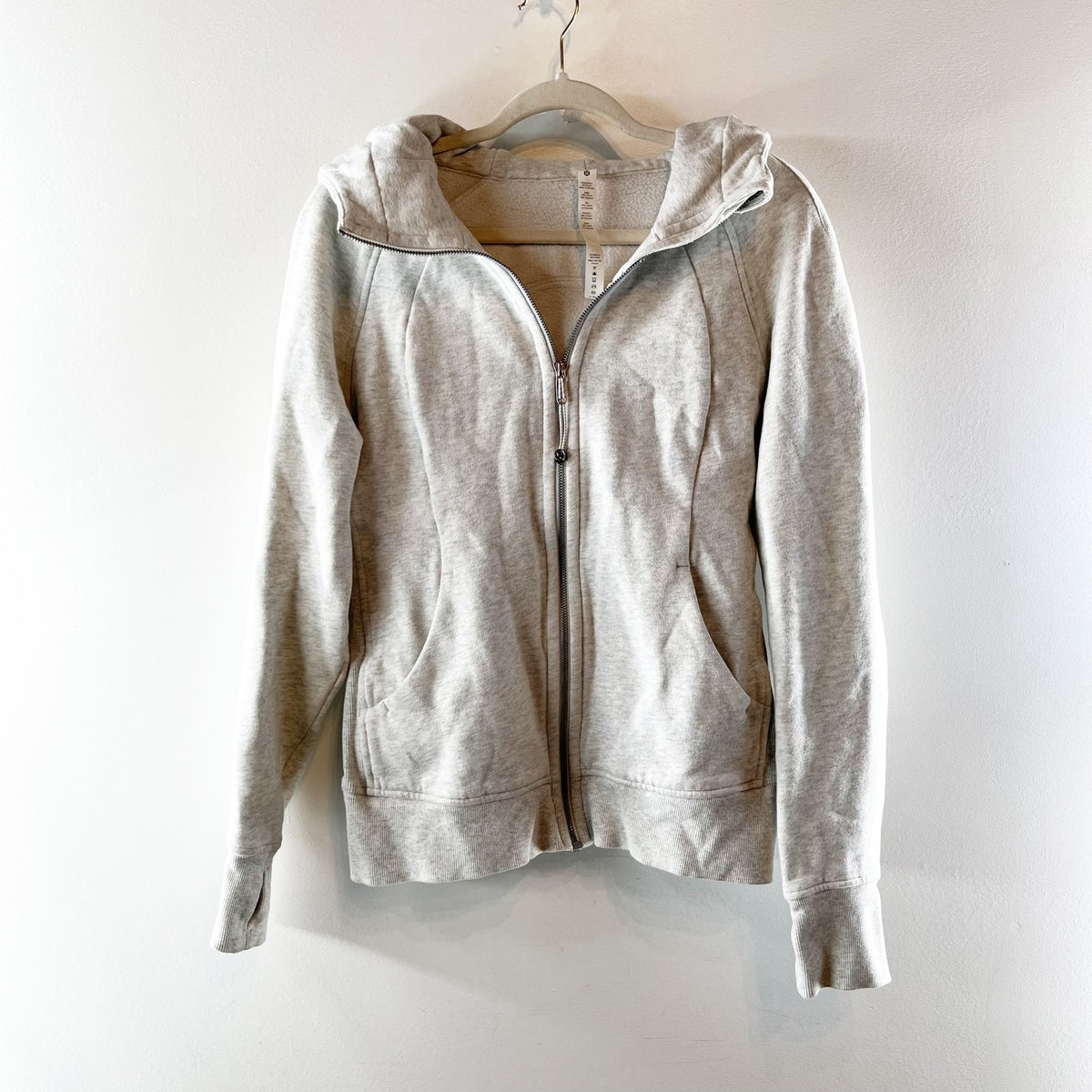 Lululemon Scuba Hoodie Light Cotton Fleece Heathered Core Ultra Light Grey 10