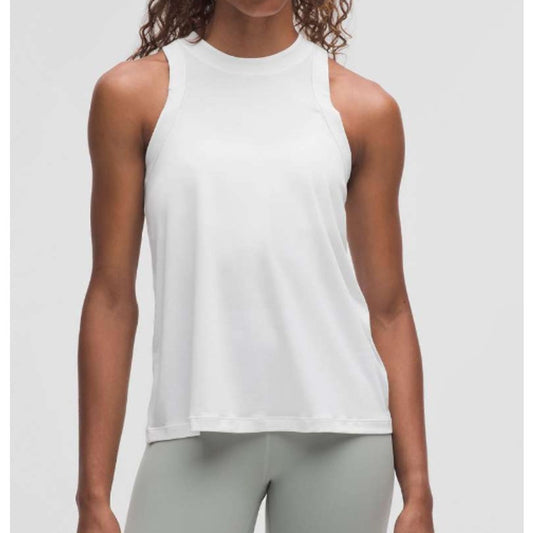 Lululemon Jersey Training High Neck Muscle Tank Top White 4