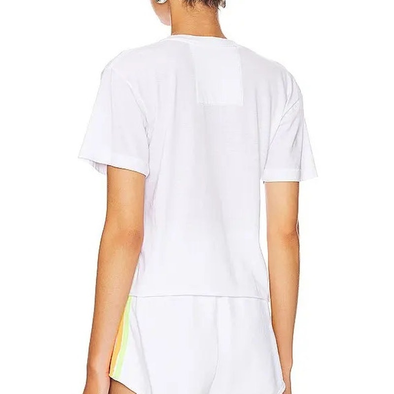 Aviator Nation Bolt Short Sleeve Crew Neck Boyfriend Tee Shirt White Large