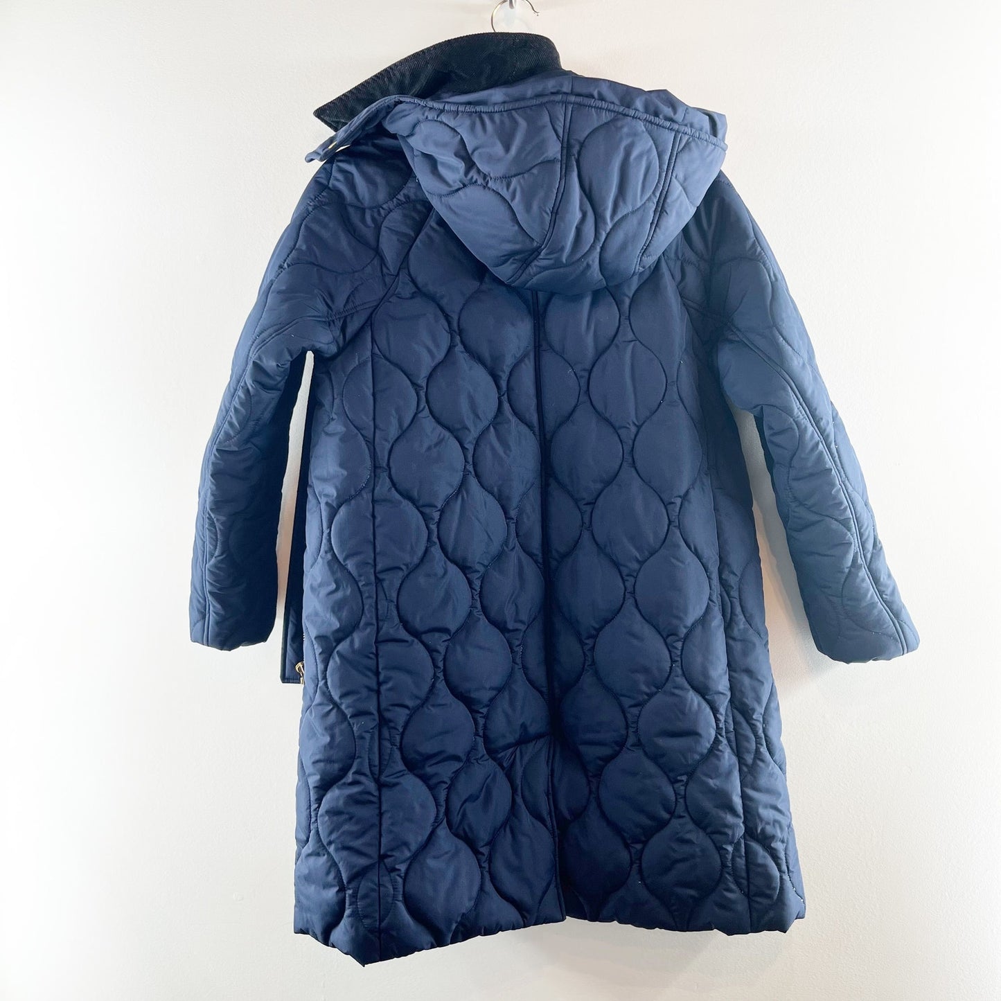 J. Crew Stowe Puffer Quilted Primaloft Parka Coat Jacket Navy Blue XS