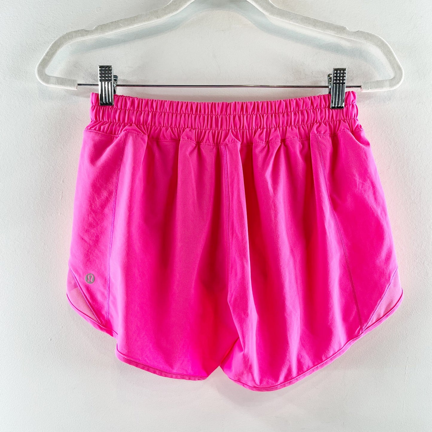 Lululemon Hotty Hot Lined Running Short II Long 4" Pink Highlight 6 Tall