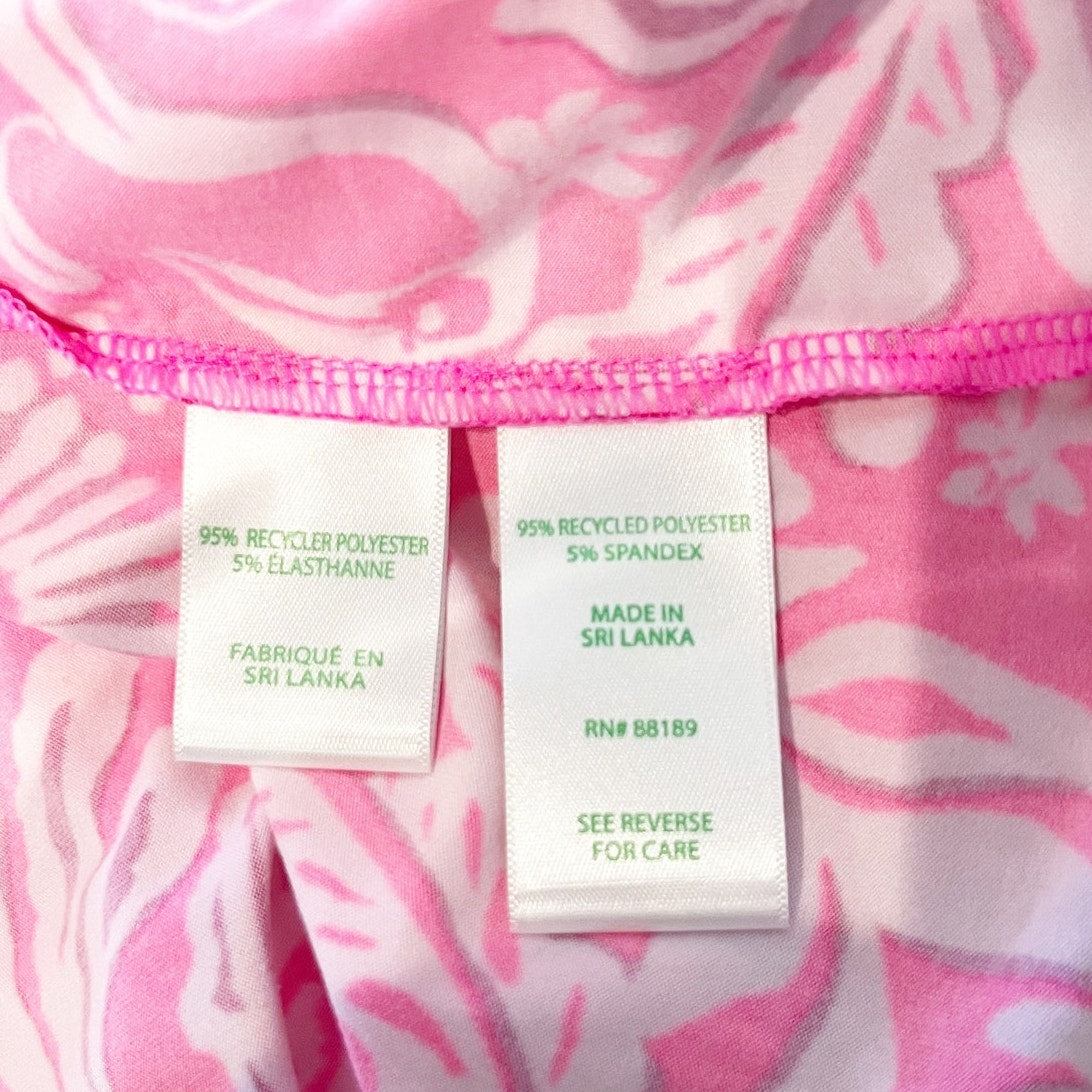 Lilly Pulitzer Dianne Knit Long Sleeve Belted Mini Robe Passion Fruit Pink L/XL