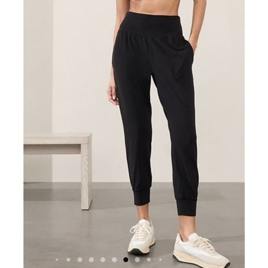 Athleta High Rise Salutation Jogger Pants Leggings Black Medium