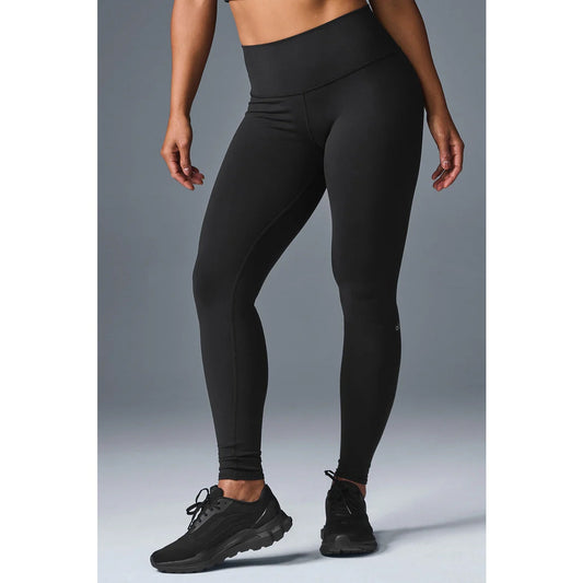 Alo Yoga Airbrush Pull On High-Waisted Leggings Pants Black XS