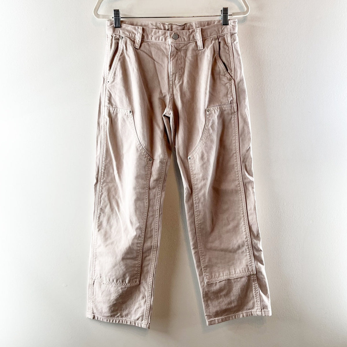 GAP Low Rise '90s Loose Double-Knee Carpenter Pants Cobblestone Beige 0 Petite