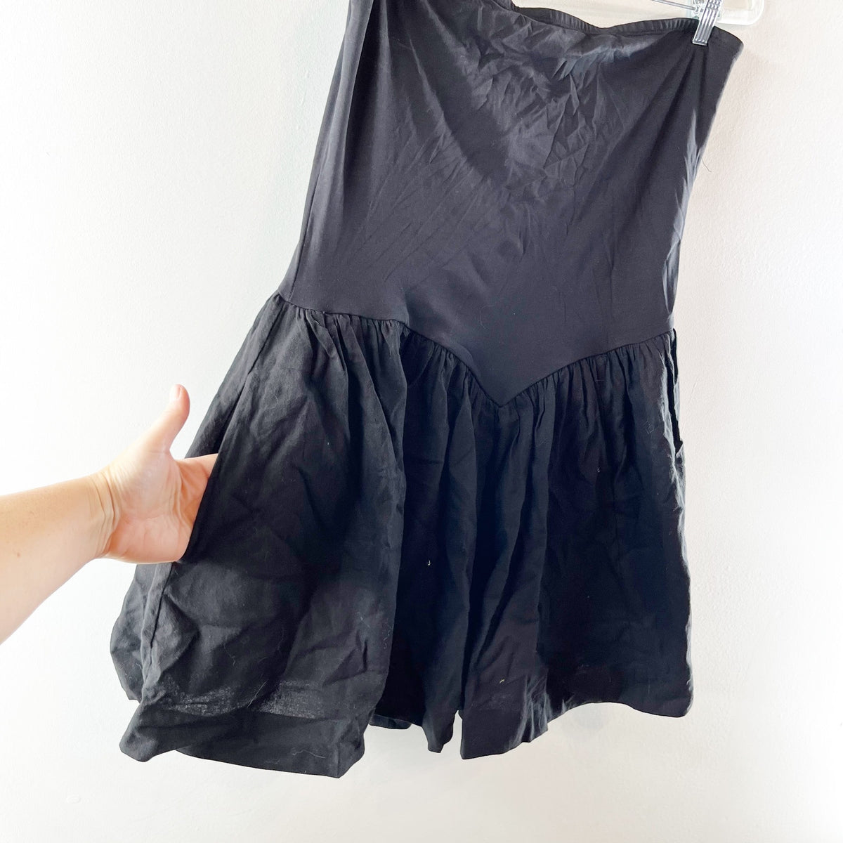 Free People Onda Drop Waist Tube Strapless Fit and Flare Mini Dress Large