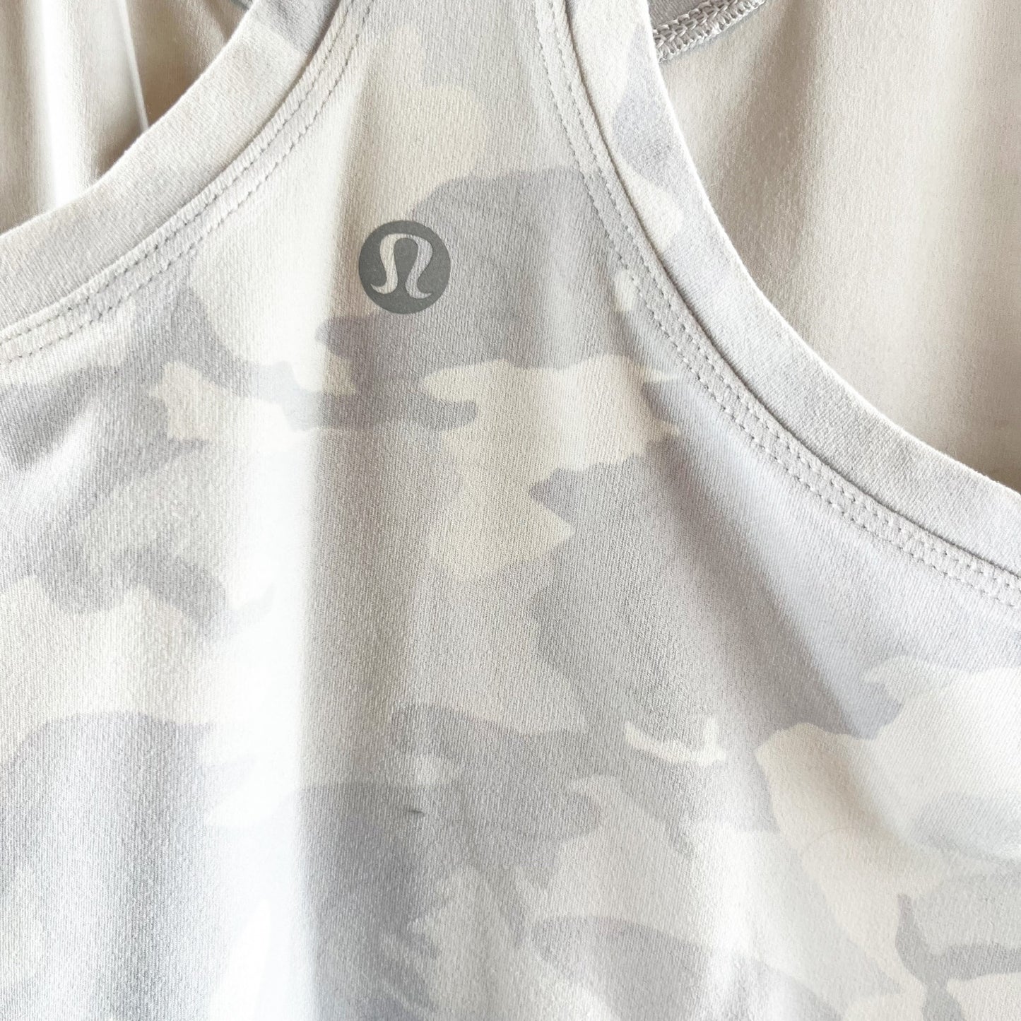 Lululemon Cool Racerback Tank Incognito Camo Jacquard Alpine White Starlight