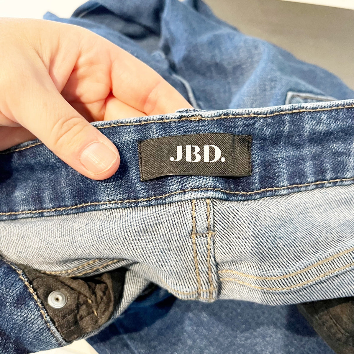 JBD Just Black Denim High Waisted Wide Leg Dark Wash Jeans Blue 31 / 12