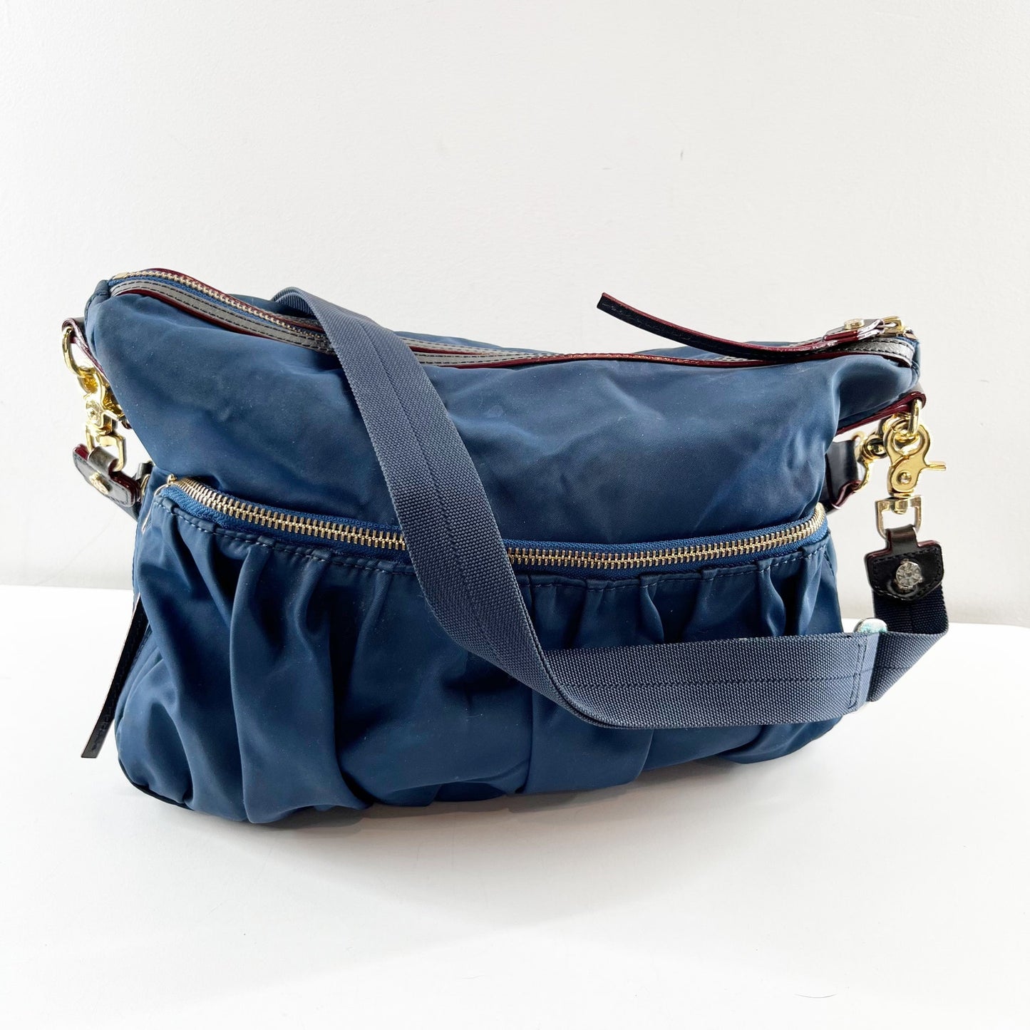 MZ Wallace Paige Mini Crossbody Bag Blue Dawn Bedford