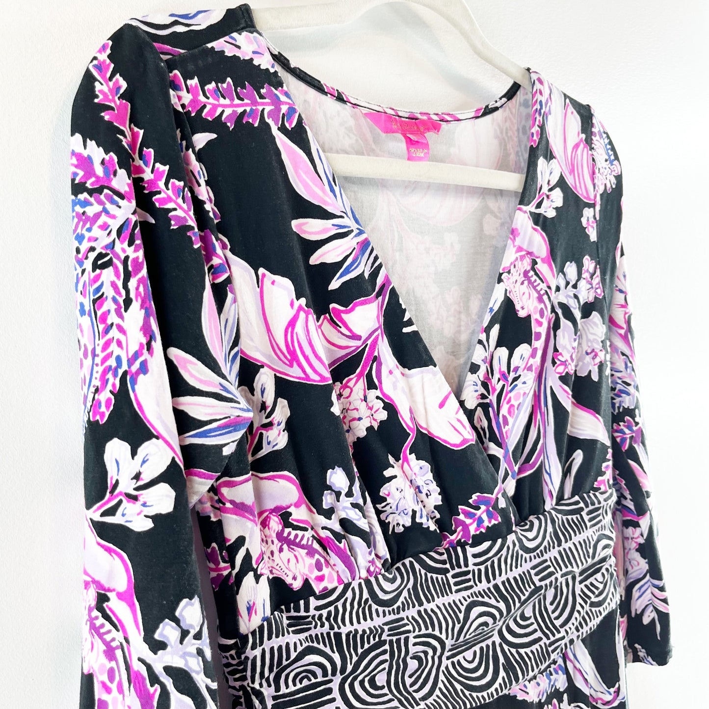 Lilly Pulitzer Fleuris Midi Dress Onyx Wild Within Floral Medium