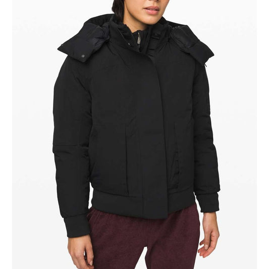 Lululemon Winter Warrior Bomber Coat Jacket Black 6