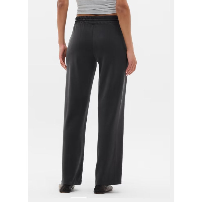 Athleta Seasoft Mid Rise Straight Leg Pants Washed Black Small